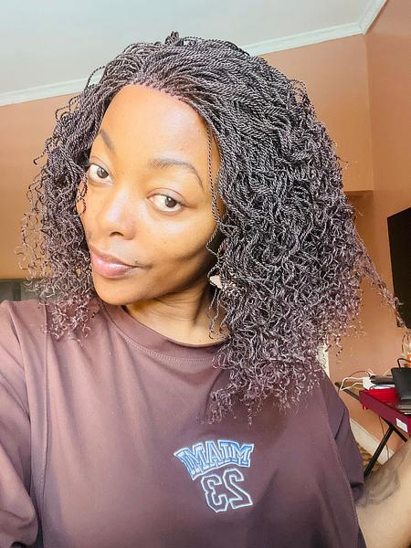 The Malaika Curls | Curly Minitwist Closure Wig | Wigs by L